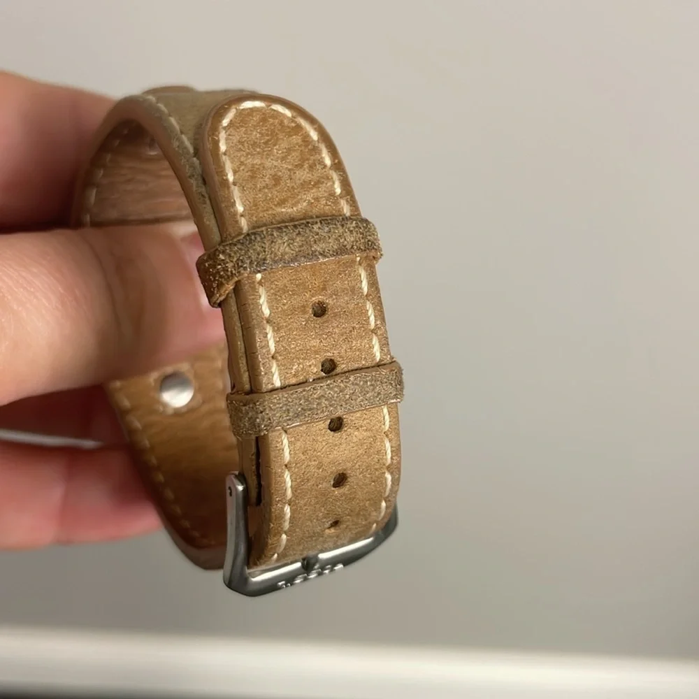 Fossil Leather Brown Tan Womens Watch Adjustable